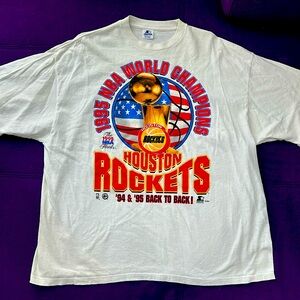 EUC Authentic Vintage 1994/1995 NBA World Champions Houston Rockets Tee Shirt